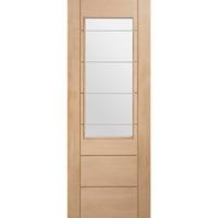 XL Joinery Palermo Oak 2XG Internal Door with Clear Etched Glass 2040 x 726 x 40mm (80.3 x 28.6in)