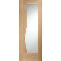 XL Joinery Emilia Oak Internal Door with Clear Glass 78in x 30in x 35mm (1981 x 762mm)