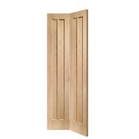 XL Joinery Worcester Oak Bi-Fold Internal Door 76.2in x 14.9in x 35mm (1936 x 379.5mm)