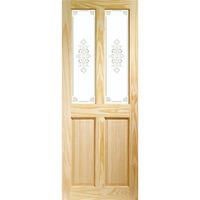 XL Joinery Victorian Clear Pine Internal Door with Campion Glass 78in x 27in x 35mm (1981 x 686mm)