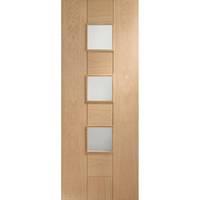 XL Joinery Messina Oak Internal Door with Obscure Glass 80in x 32in x 35mm (2032 x 813mm)