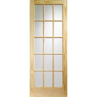 XL Joinery SA77 Knotty Pine Internal Door with Flemish Glass 78in x 33in x 35mm (1981 x 838mm)