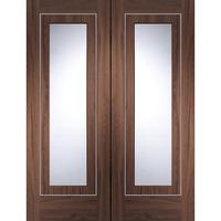 xl joinery varese walnut with pre finished internal door pair with cle ...