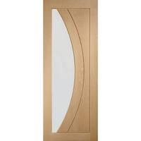 xl joinery salerno oak pre finished internal door with clear glass 78i ...