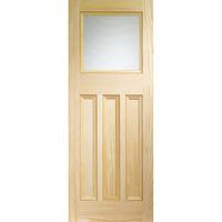 XL Joinery DX Vertical Grain Clear Pine Vine Internal Door with Obscure Glass 78in x 30in x 35mm (1981 x 762mm)