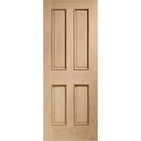 XL Joinery Victorian Oak 4 Panel Internal Fire Door with Raised Mouldings 78in x 33in x 44mm (1981 x 838mm)