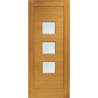 XL Joinery Pre-Finished Turin Oak Exterior Door with Obscure Glass 78in x 33in x 44mm (1981 x 838mm)