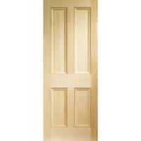 XL Joinery Edwardian Clear Pine Vertical Grain 4 Panel Internal Door 78in x 33in x 35mm (1981 x 838mm)