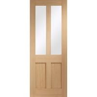 xl joinery malton shaker oak internal door with clear glass 78in x 30i ...