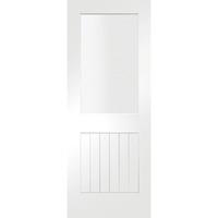 XL Joinery Suffolk 1 Light White Primed Internal Door with Clear Glass 78in x 27in x 35mm (1981 x 686mm)