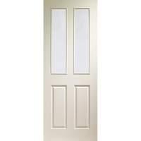 xl joinery victorian white moulded internal door with clear glass 78in ...
