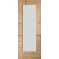 XL Joinery Ravenna Oak Pre-Finished Internal Door with Clear Glass 78in x 30in x 35mm (1981 x 762mm)