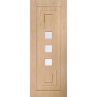 XL Joinery Altino Oak Pre-Finished Internal Door with Clear Glass 78in x 30in x 35mm (1981 x 762mm)