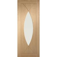 XL Joinery Pesaro Oak Internal Fire Door with Clear Glass 78in x 30in x 44mm (1981 x 762mm)