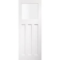 xl joinery dx white primed internal door with obscure glass 78in x 30i ...