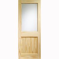 xl joinery 2xg clear pine dowelled exterior door with clear glass 80in ...