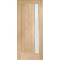 XL Joinery Trieste Oak Double Glazed Exterior Door with Obscure Glass 78in x 33in x 44mm (1981 x 838mm)