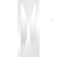 XL Joinery Verona White Primed Internal Door with Clear Glass 78in x 27in x 35mm (1981 x 686mm)