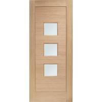 XL Joinery Turin Oak Mortice and Tenon Double Glazed Exterior Door with Obscure Glass 84in x 36in x 44mm (2134 x 915mm)