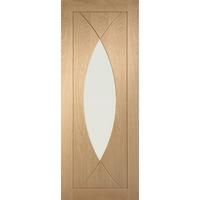 XL Joinery Pesaro Oak Internal Door with Clear Glass 78in x 30in x 35mm (1981 x 762mm)