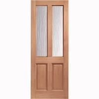 XL Joinery Malton Hardwood Dowelled Double Glazed Exterior Door with Obscure Glass 80in x 32in x 44mm (2032 x 813mm)