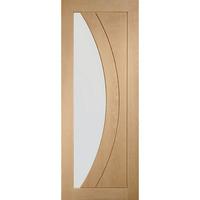 xl joinery salerno oak pre finished internal door with clear glass 78i ...