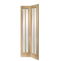 xl joinery worcester oak bi fold internal door with clear door 762in x ...