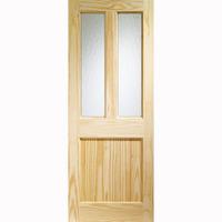 XL Joinery Malton Clear Pine Dowelled Exterior Door with Flemish Glass 80in x 32in x 44mm (2032 x 813mm)