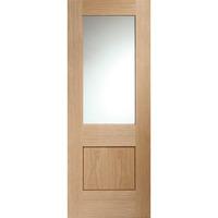 XL Joinery Piacenza Oak Internal Door with Clear Glass 78in x 30in x 35mm (1981 x 762mm)