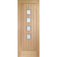 XL Joinery Suffolk 4 Light Oak Internal Door with Obscure Glass 78in x 33in x 35mm (1981 x 838mm)