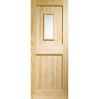 XL Joinery Stable 1 Light Clear Pine Dowelled Exterior Door with Clear Glass 80in x 32in x 44mm (2032 x 813mm)