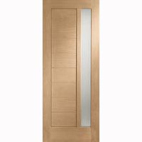 XL Joinery Modena Oak Mortice and Tenon Double Glazed Exterior Door with Obscure Glass 80in x 32in x 44mm (2032 x 813mm)