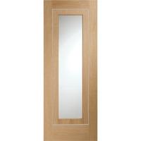 XL Joinery Varese Oak Pre-Finished Internal Door with Clear Glass 78in x 30in x 35mm (1981 x 762mm)