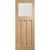 XL Joinery DX Oak Pre-Finished Internal Door with Obscure Glass 78in x 30in x 35mm (1981 x 762mm)