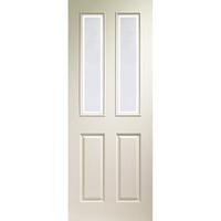 XL Joinery Victorian White Moulded Internal Door with Forbes Glass 78in x 33in x 35mm (1981 x 838mm)