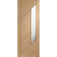 XL Joinery Monza Oak Internal Door with Obscure Glass 78in x 30in x 35mm (1981 x 762mm)