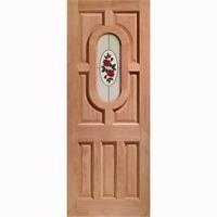 xl joinery acacia hardwood dowelled single glazed exterior door with b ...