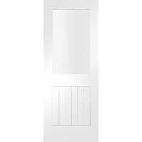 XL Joinery Suffolk 1 Light White Primed Internal Door with Clear Glass 78in x 33in x 35mm (1981 x 838mm)