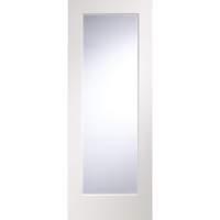 XL Joinery Cesena White Pre-Finished Internal Door with Clear Bevelled Glass 78in x 33in x 35mm (1981 x 838mm)