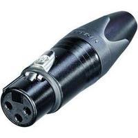 XLR connector Socket, straight Number of pins: 3 Black Neutrik NC 3 FXX-B 1 pc(s)