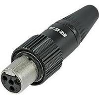 XLR connector Socket, straight Number of pins: 5 Black Rean AV Tiny XLR 1 pc(s)