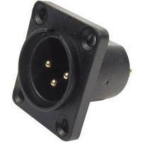 XLR connector Sleeve plug, straight pins Number of pins: 3 Black Cliff CP30060 1 pc(s)