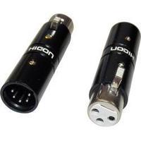 XLR adapter XLR socket - XLR plug Hicon HI-X3X5-FM 1 pc(s)