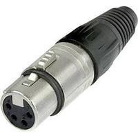 XLR connector Socket, straight Number of pins: 4 Silver Neutrik NC 4 FX 1 pc(s)