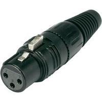 XLR connector Socket, straight Number of pins: 5 Black Hicon HI-X5FT 1 pc(s)