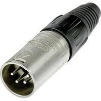 XLR connector Plug, straight Number of pins: 4 Silver Neutrik NC 4 MX 1 pc(s)