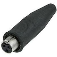 XLR connector Socket, straight Number of pins: 3 Black Rean AV RT3FC-B-W 1 pc(s)