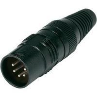 XLR connector Plug, straight Number of pins: 5 Black Hicon HI-X5CM-M 1 pc(s)