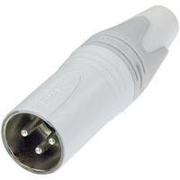 XLR connector Plug, straight Number of pins: 3 White Neutrik NC3MXX-WT 1 pc(s)