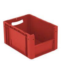 XL CONTAINER 400 x 300 x 220 MM (LXWXH). SOLID SIDES. PICK OPEN FRONT. RED